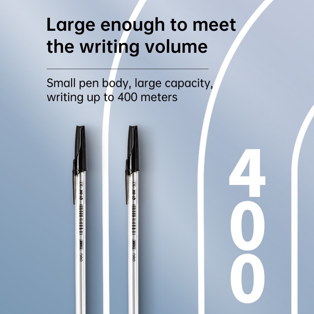 Deli Ballpoint Pen / Pulpen Bolpoin Tip 0.7 MM 1 PCS Penulisan Lancar dan Halus EQ1-XX (5)