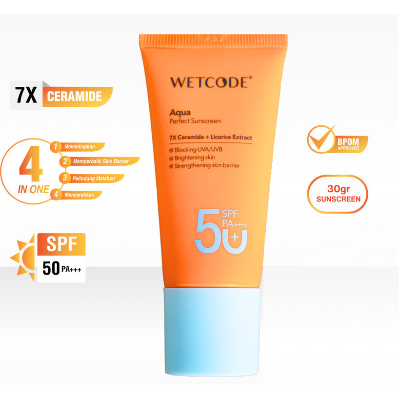 Jual WETCODE Aqua Perfect Sunscreen 7x Ceramide Niacinamide Sunscreen ...