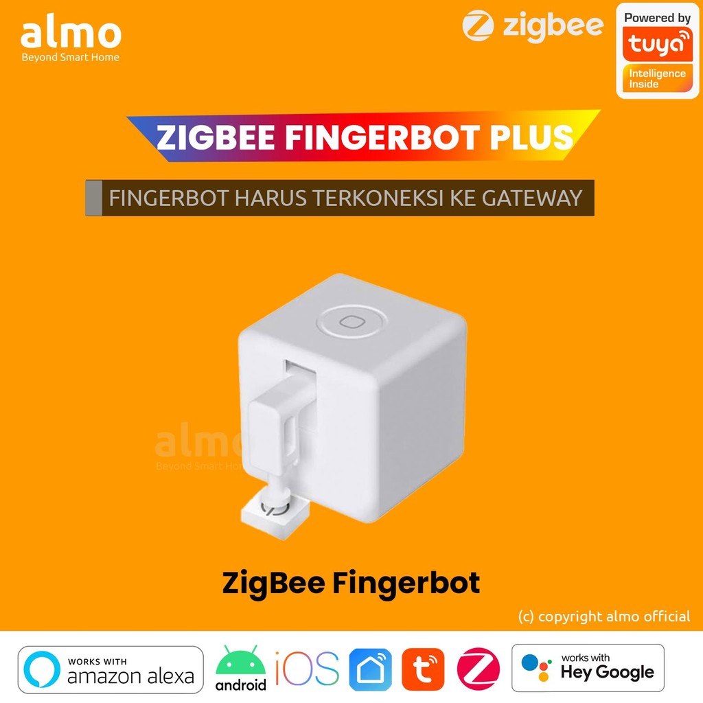 Jual ALMO Tuya ZigBee Fingerbot Plus Home Automation IoT | Shopee Indonesia