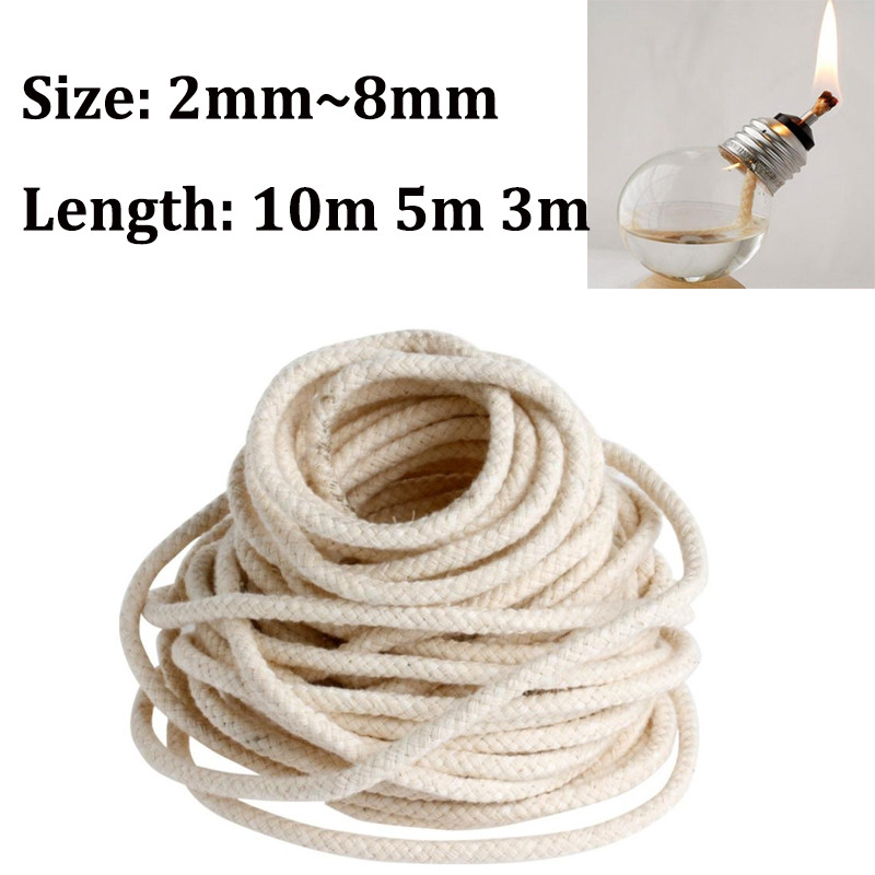 Round Oil Lamp Wick - 6mm Width, 1 Metre Length, Unbranded Replacement Wick 5 thumbnail image