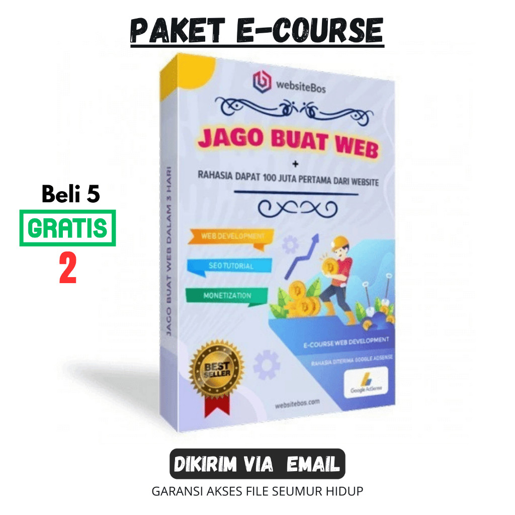 (64) ECOURSE - Jago Website Bos - Buat Web Sampai Menghasilkan 100 Juta Per Bulan