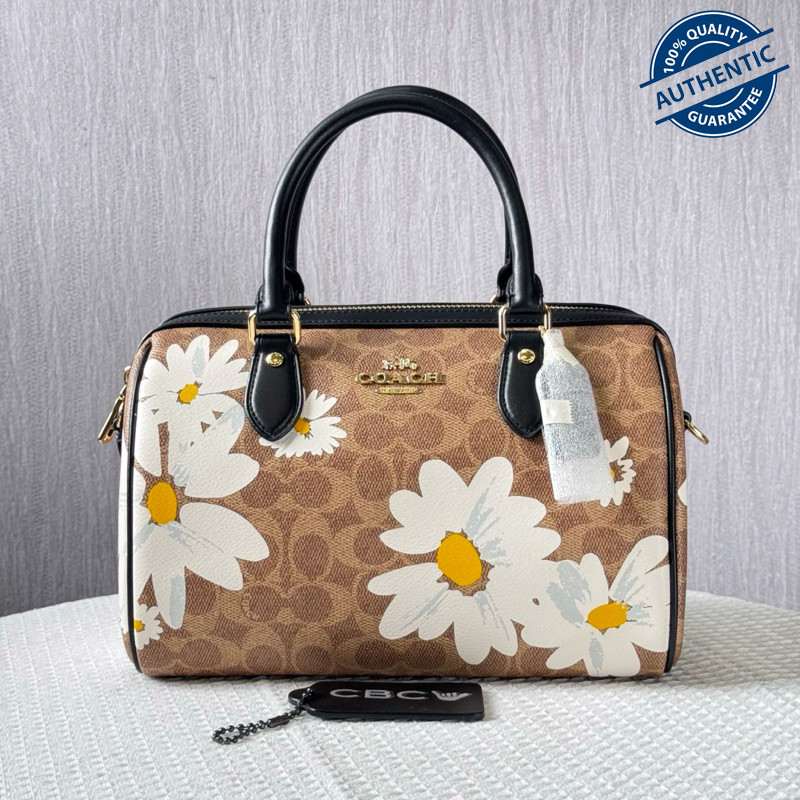 Jual (READY) Coach Rowan Satchel Bag In Signature Canvas With Floral ...