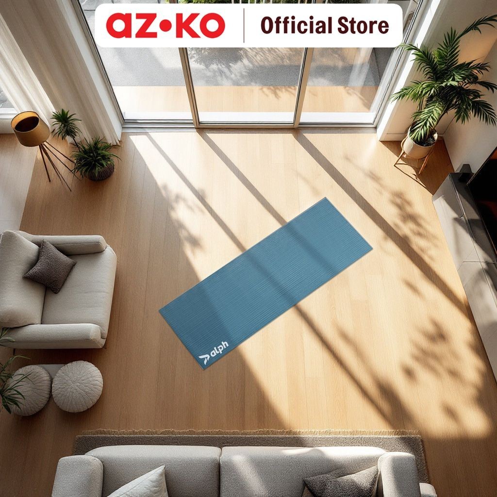 Jual AZKO Alph Matras Yoga Pvc 4 Mm - Biru | Shopee Indonesia