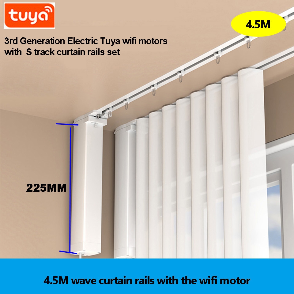 Jual 4.5M -6M Short 22.5cm Tuya Wifi Electric Smart Curtain Motor S ...