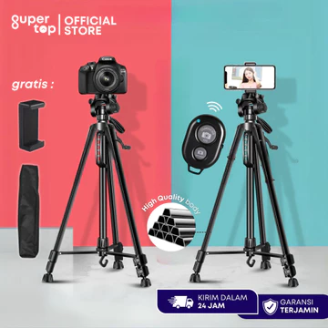 Tripod Hp 140cm 360 Derajat Remote Bluetooth Selfie Ngonten Tripod Kamera DSLR Hp Serbaguna 3366