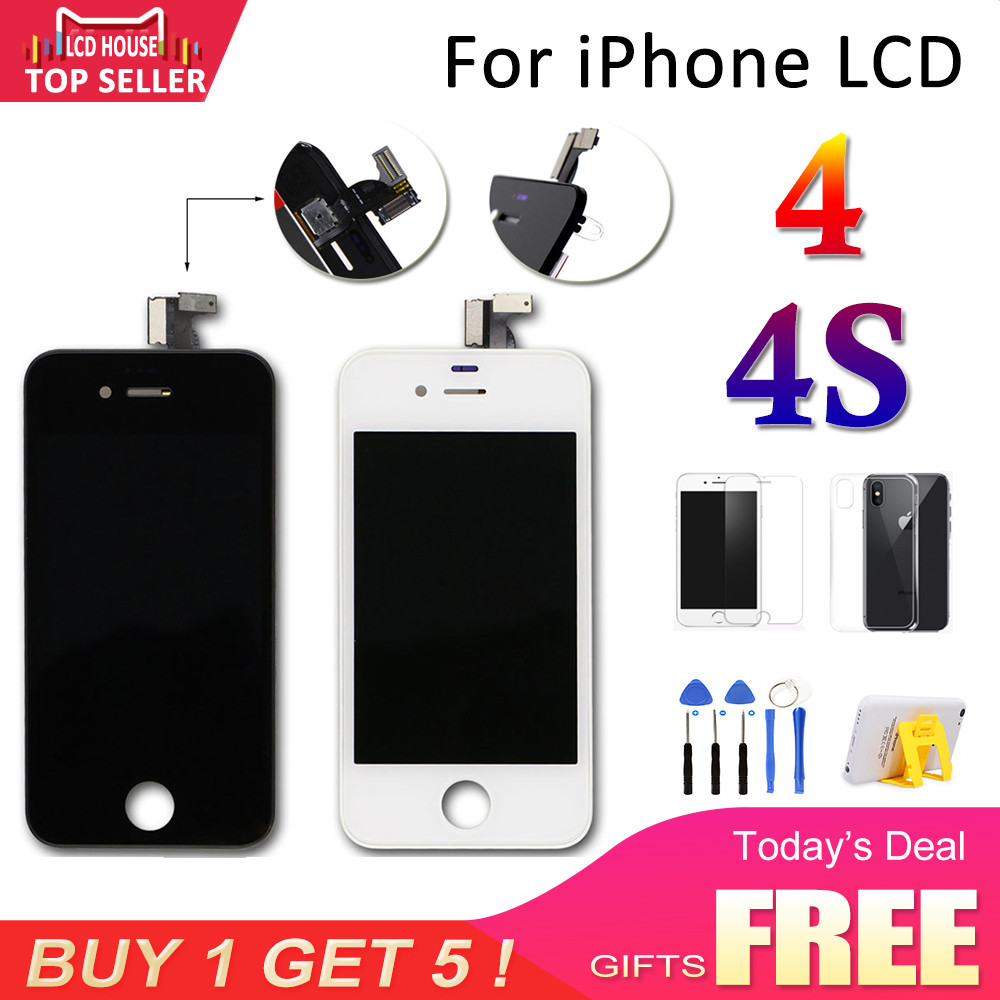Jual Grade AAA+ LCD Screen For iPhone 4 4S LCD Touch Digitizer Screen ...