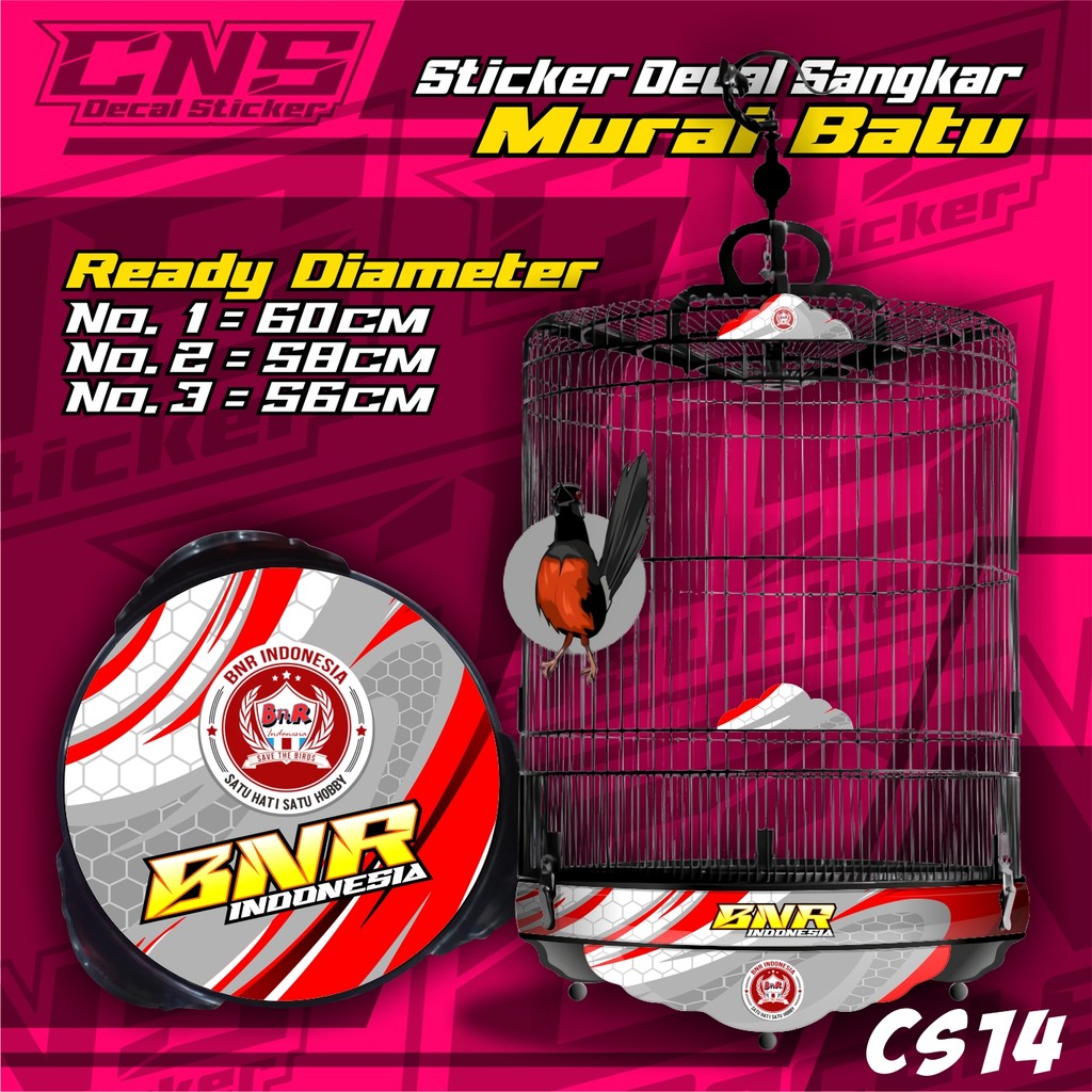 Jual Stiker Sangkar Bulat Murai BNR INDONESIA High Quality Bisa REQUEST ...
