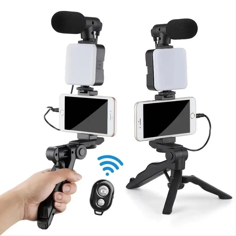 Jual Smartphone Vlogging Kit With Tripod Phone Holder Mini Microphone ...