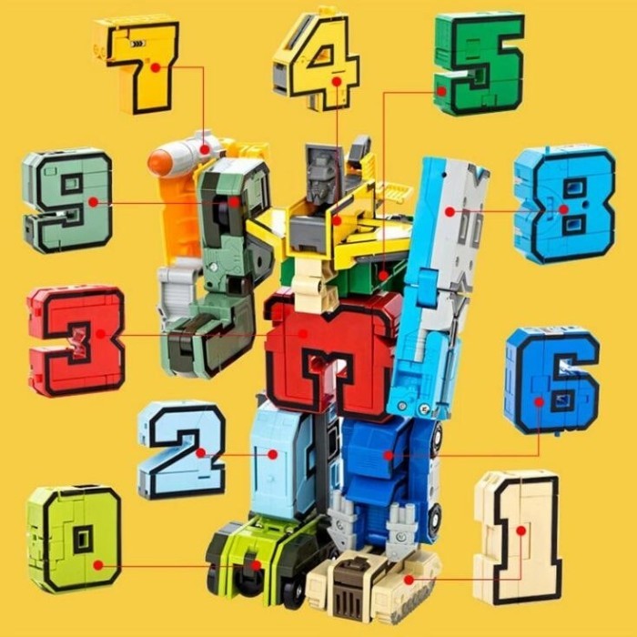 Jual mainan number robot angka | Shopee Indonesia