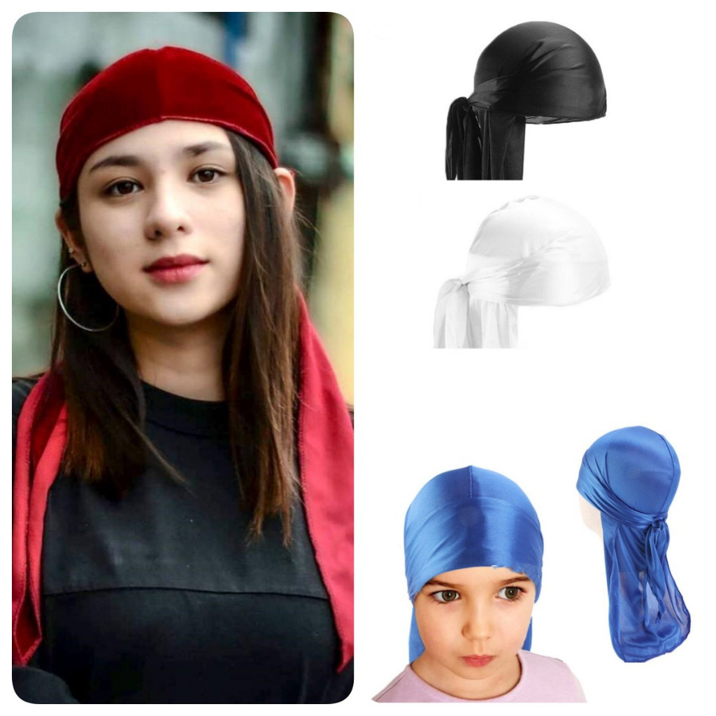 Jual Durag Kepala Bandana Durag Ekor Panjang Ikat Kepala Breathable Hip ...