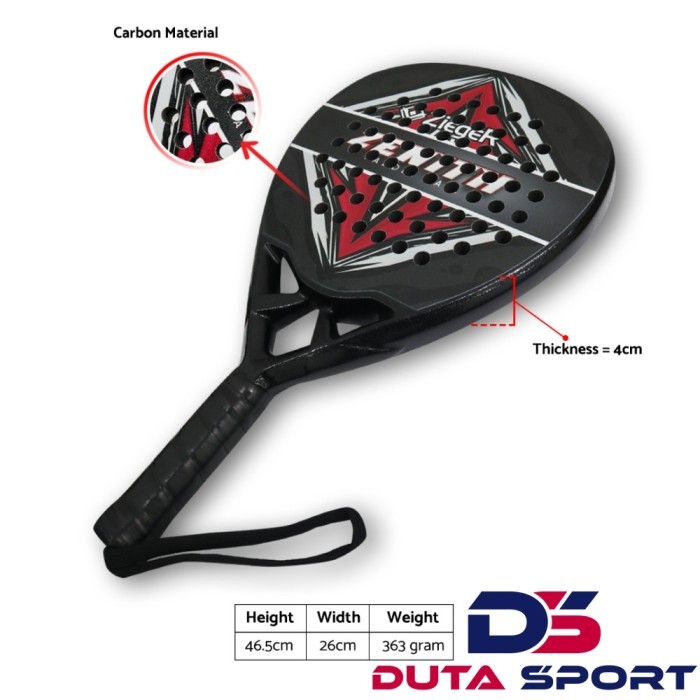 Jual Raket Bola Padel Racket Padelball Carbon ZIEGER Zenith Original ...
