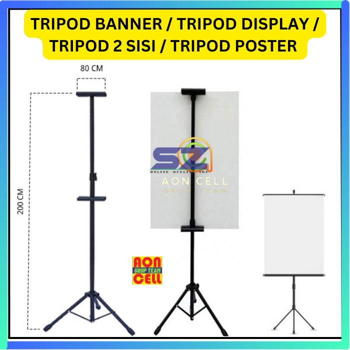 Jual TRIPOD BANNER DISPLAY 2 SISI / TRIPOD POSTER BANNER DISPLAY ...
