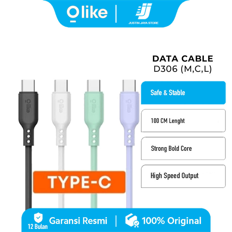Jual Kabel Data Olike D306 D306C Kabel Data Type C Fast Charging 2.4A ...