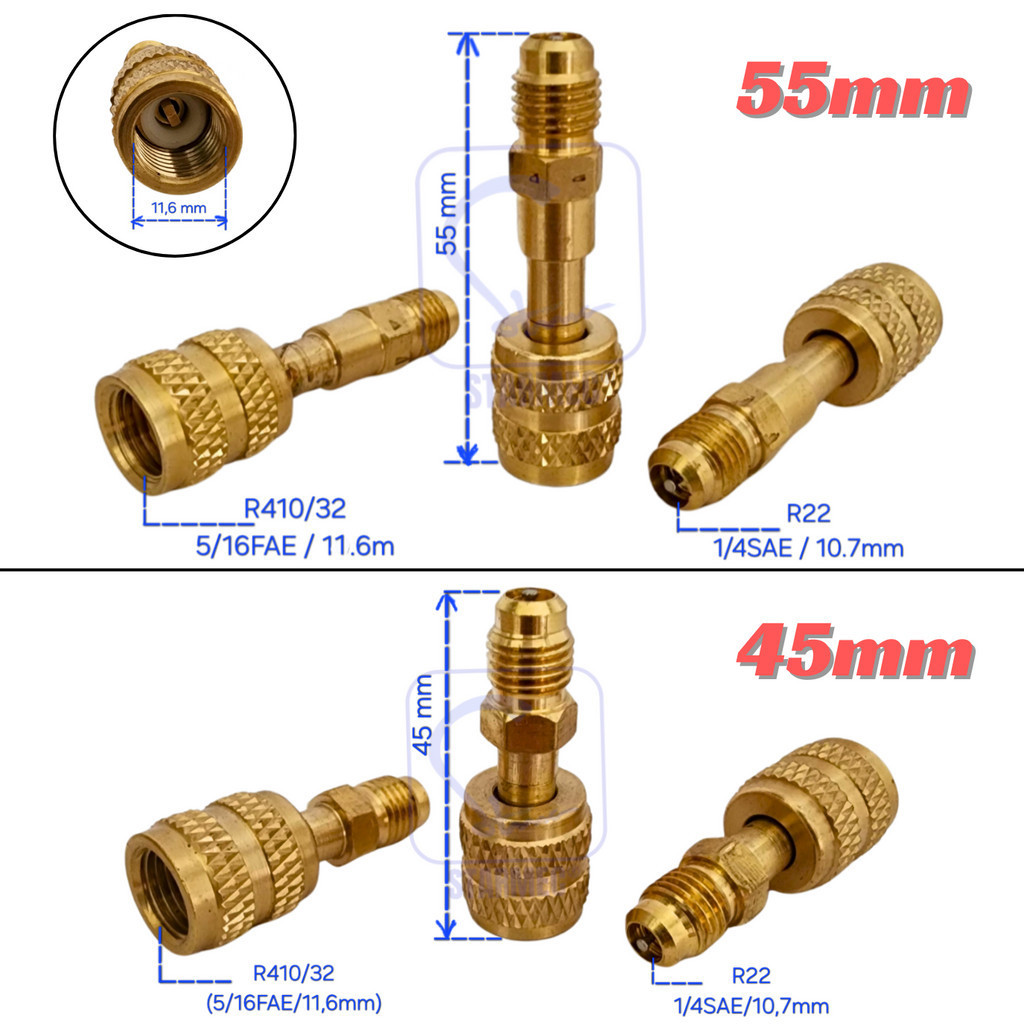 Jual Nepel Adaptor Sambungan R32 R410a 45mm 55mm Starmec | Shopee Indonesia