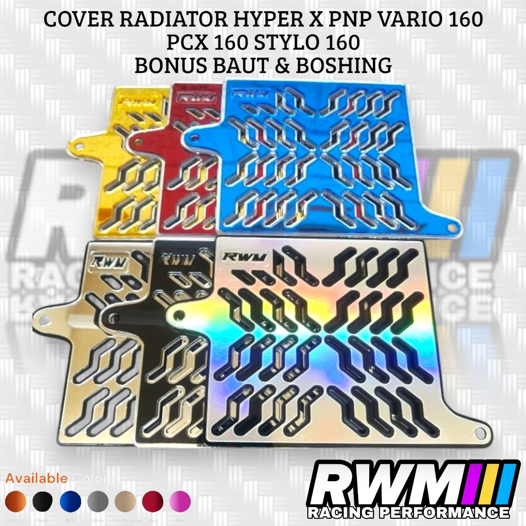 Jual COVER RADIATOR FULL CNC TYPE HYPER X HONDA VARIO 160 PCX 160 STYLO ...
