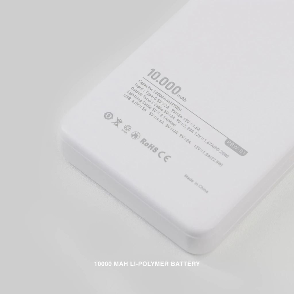 Rexus Power Bank 10000mAh PBW-01 Fast Charging 35W Transparent LED Display