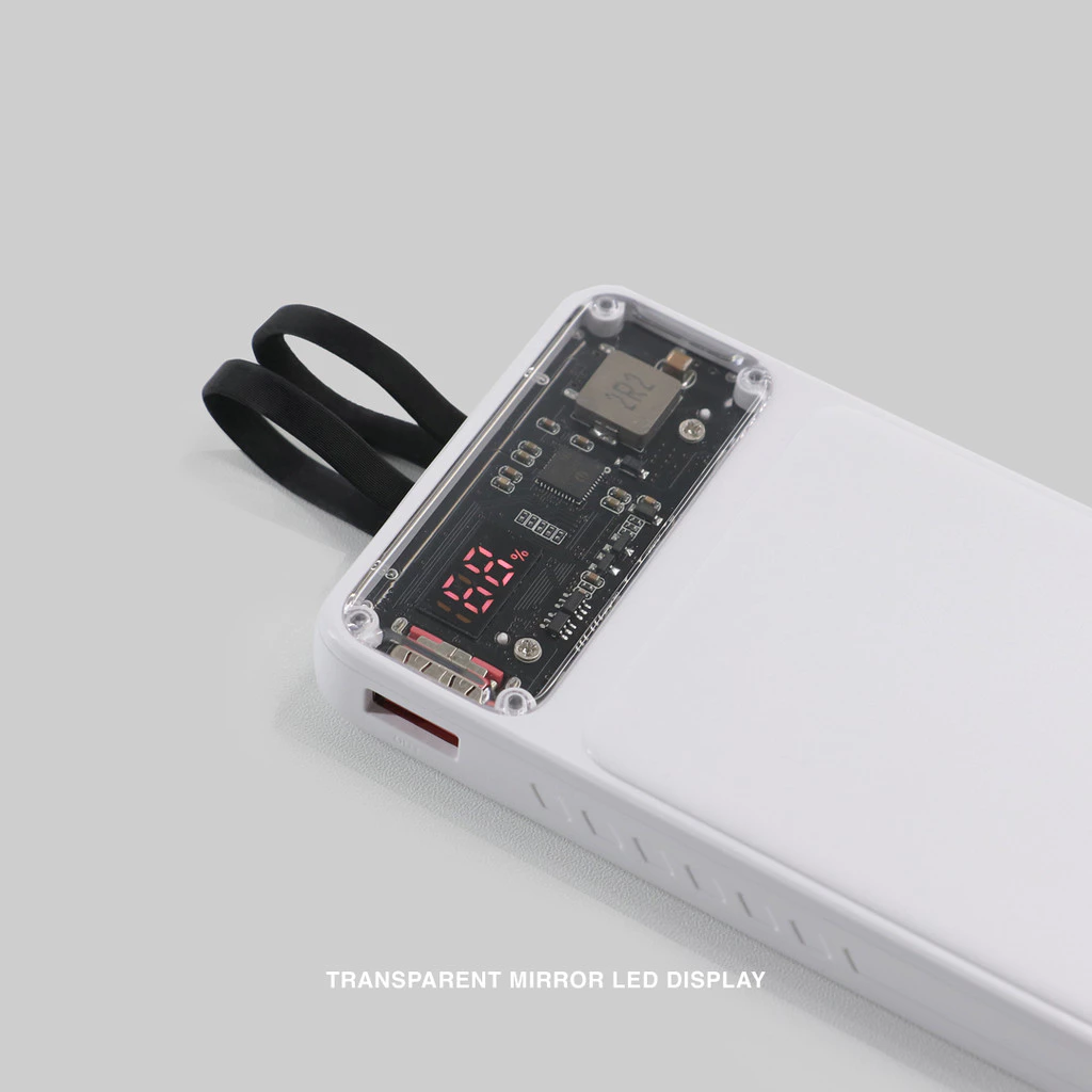 Rexus Power Bank 10000mAh PBW-01 Fast Charging 35W Transparent LED Display