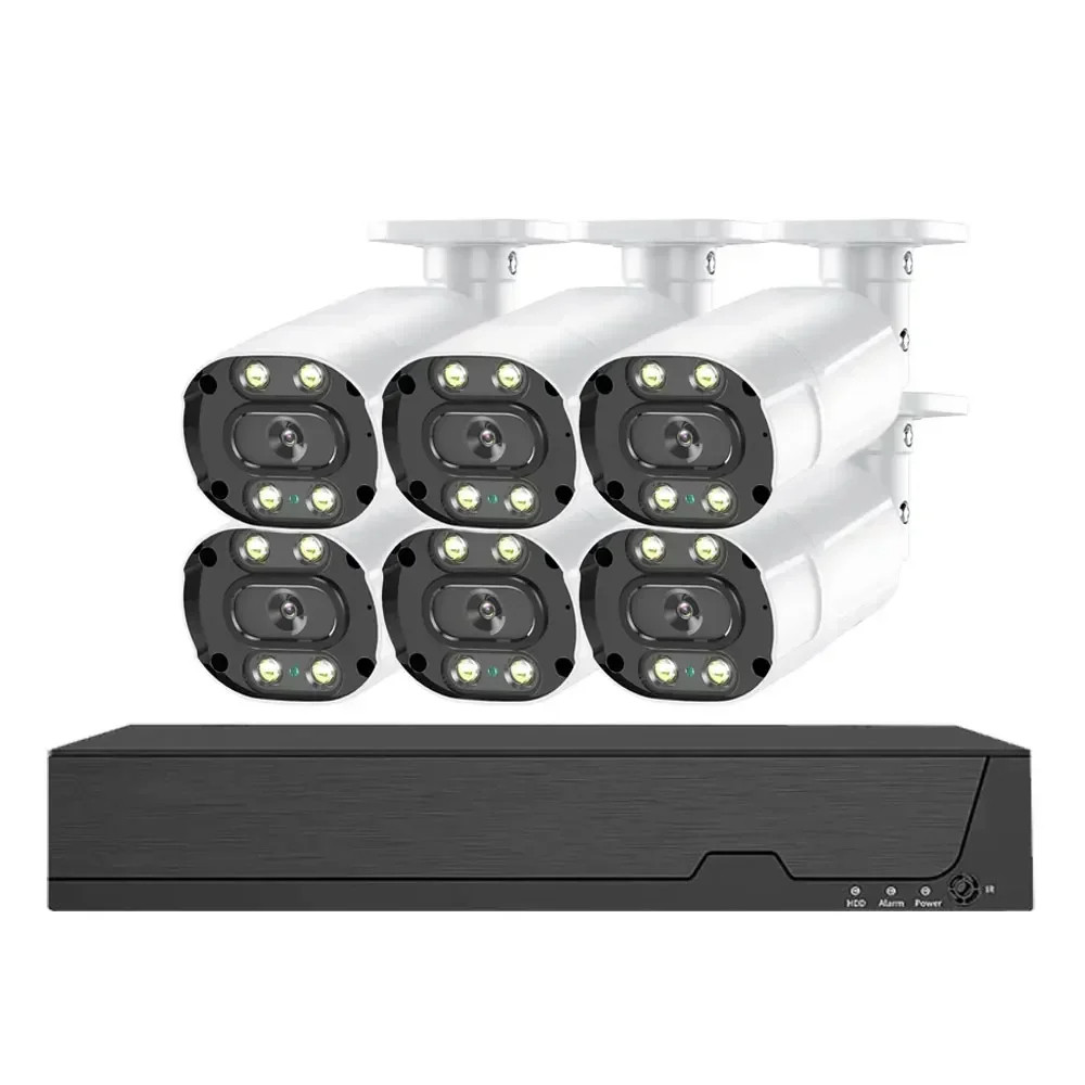 Jual Tuya HD 4K 8CH POE NVR Security Camera System Outdoor Audio 8MP ...