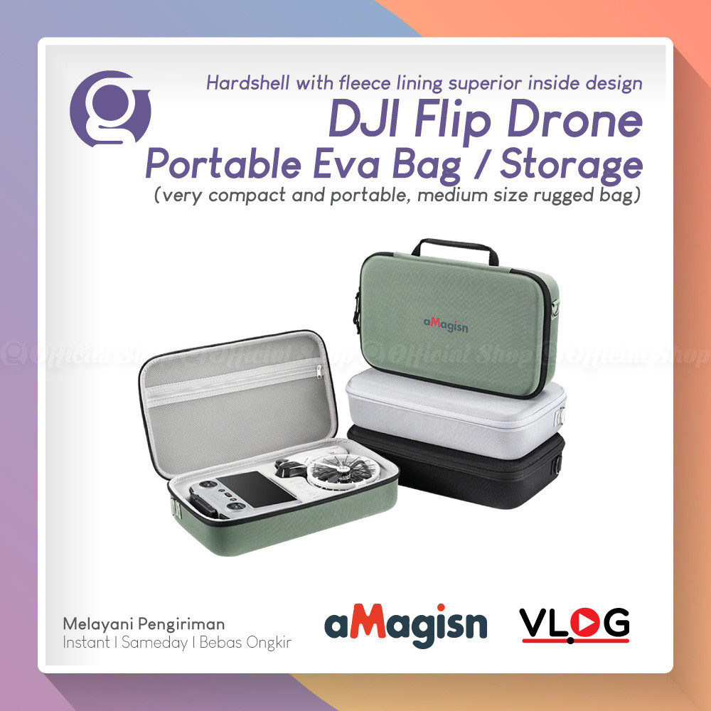 Tas voor DJI Flip – beschermende draagtas met harde schaal met opbergtas voor DJI Flip Fly More Combo, veel opbergruimte geschikt voor alle DJI Flip drone-accessoires, grijs