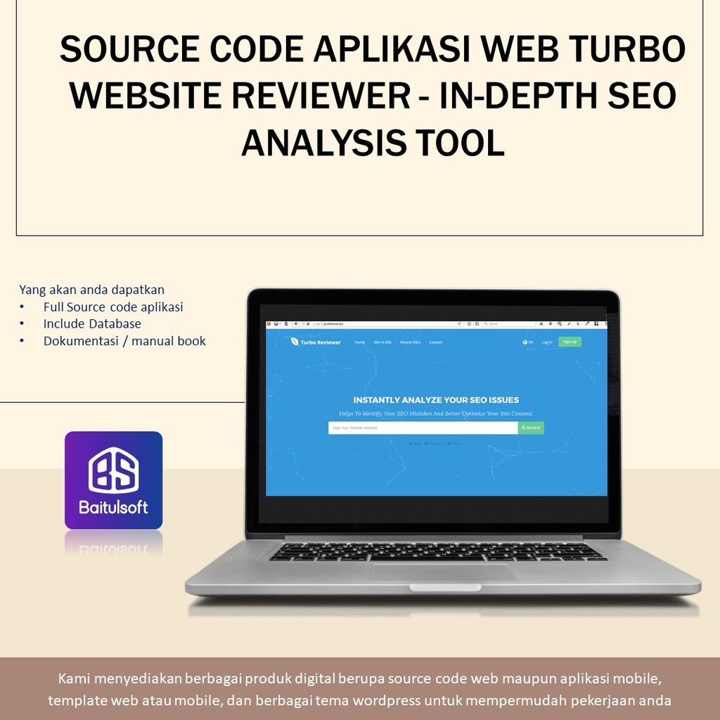 Jual SOURCE CODE APLIKASI WEB TURBO WEBSITE REVIEWER - IN-DEPTH SEO ...