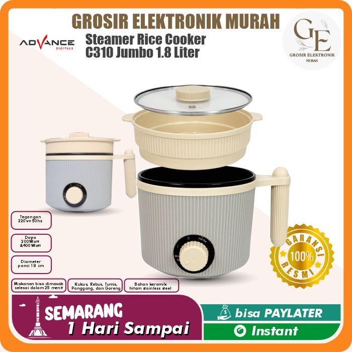 Jual Advance C310 Panci Listrik Multifungsi Serbaguna Low Watt Kukusan ...