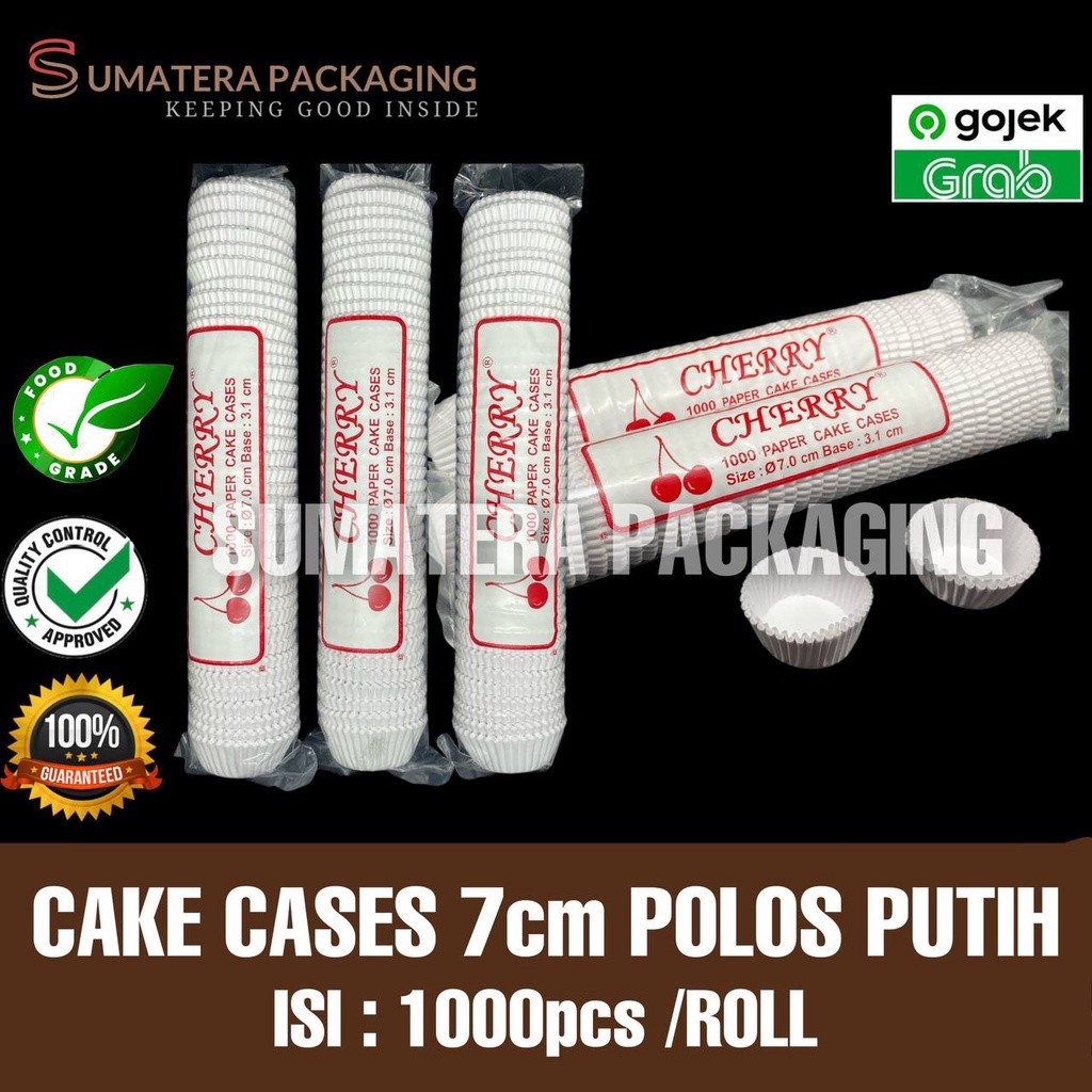 Jual Paper Cake Cases cup 7cm Alas Roti Kue Bolu Kertas CHERRY 7 Medan ...