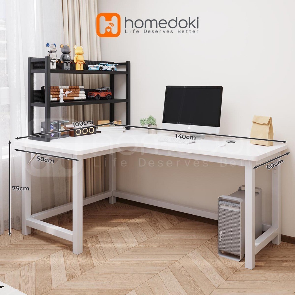 Jual Homedoki Meja Gaming / L shaped Meja / Meja Komputer Serat Karbon ...