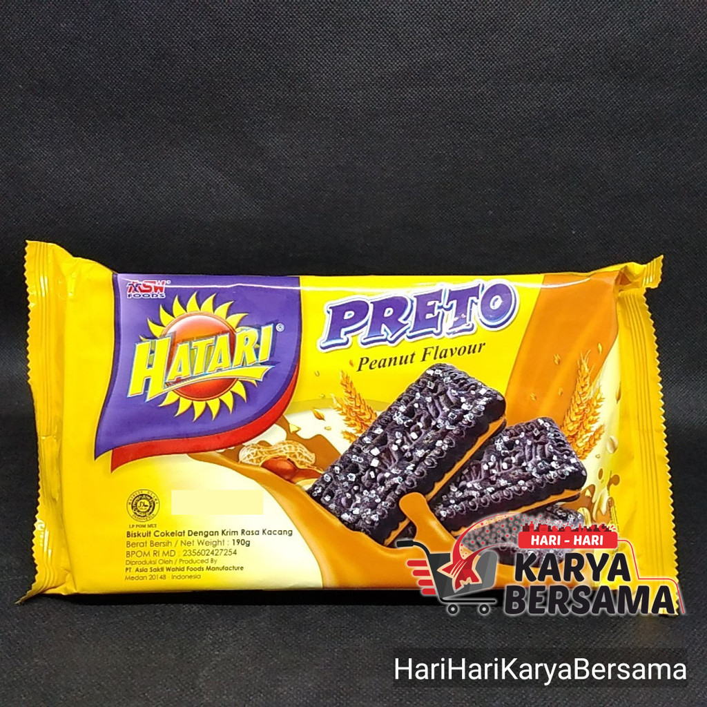 Jual MAKANAN RINGAN BISKUIT ASW HATARI PRETO PEANUT FLAVOUR 190GR ...