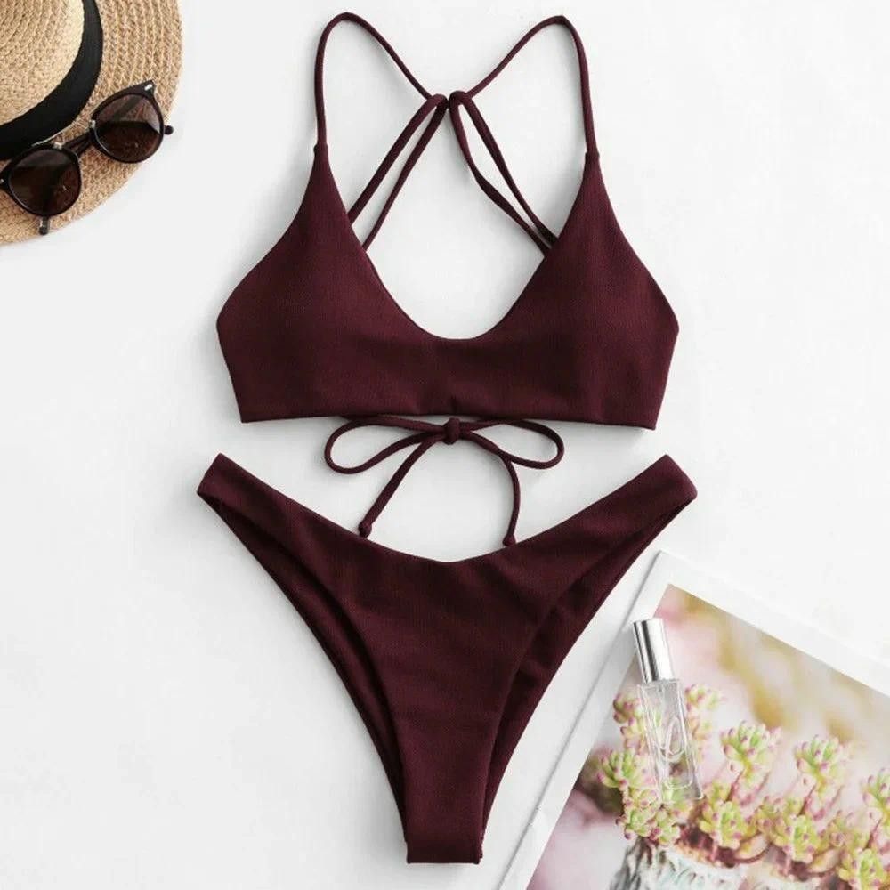 Jual Sexy String Backless Bikini Push Up Extreme Swimsuit Micro Bikinis ...