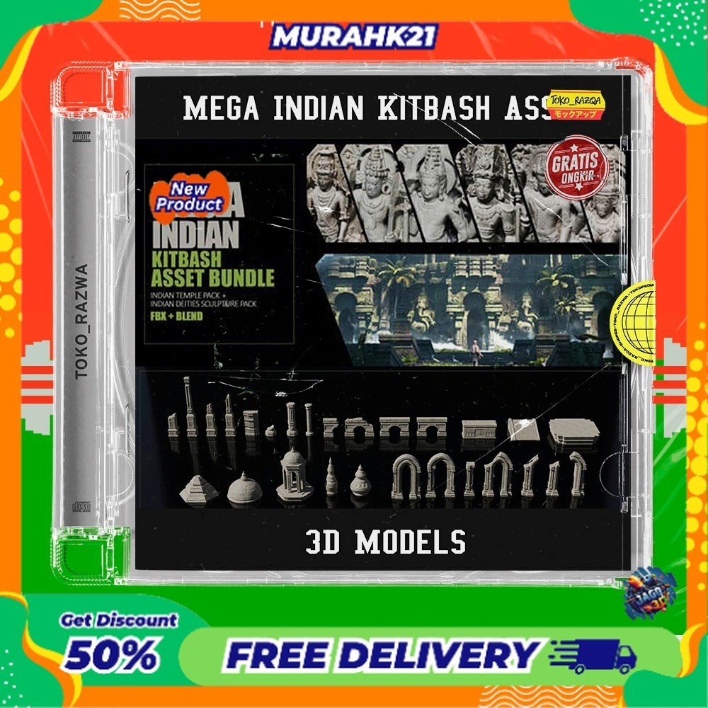 Jual 3D Models - Mega Indian Kitbash Asset Bundle - 060624 NEW 3D MODEL ...