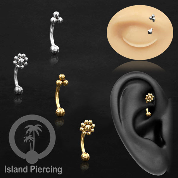 Jual Curved Barbell Eyebrow Piercing Tindik Alis dan Rook model polos ...