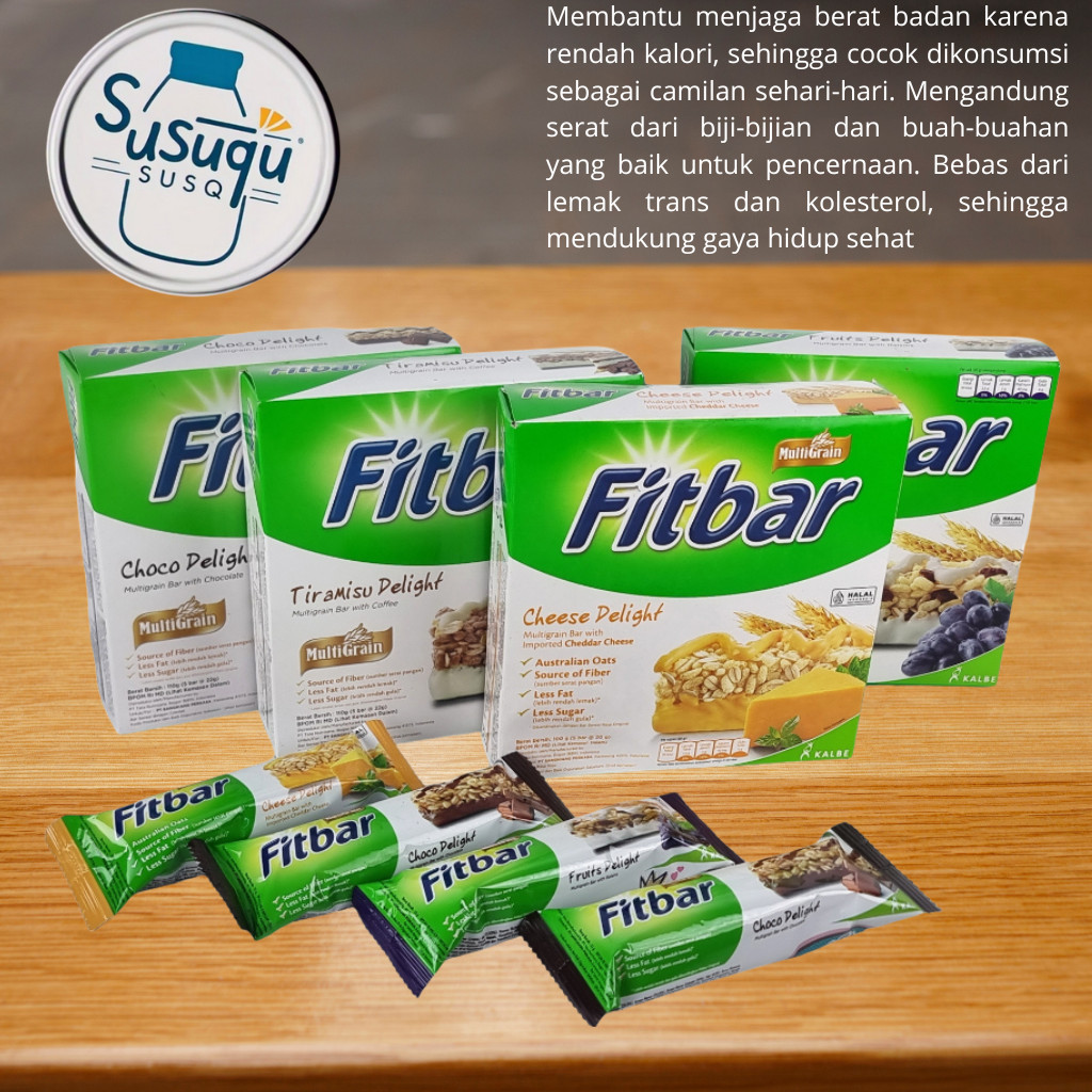 Jual Fitbar Coklat 1 Box 12pcs Dengan Rasa Fruit Buah Delight Tiramisu ...
