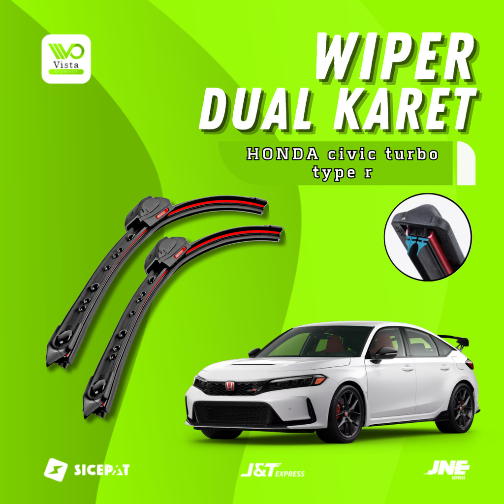 Jual Wiper Double Karet - Honda Civic Turbo Type R - Frameless Kiri ...