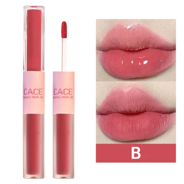 CACE Lipstick 2 In 1 Glossy Lip Cream Lip Gloss Dua Sisi Matte Velvet Liptint Tahan Lama