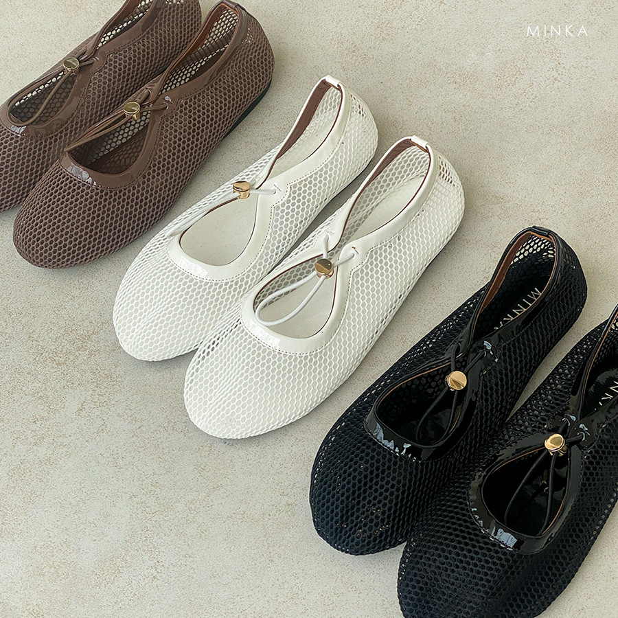 Jual MINKA LEX Fishnet Woman Mesh Flatshoes Sepatu Wanita Jaring ...