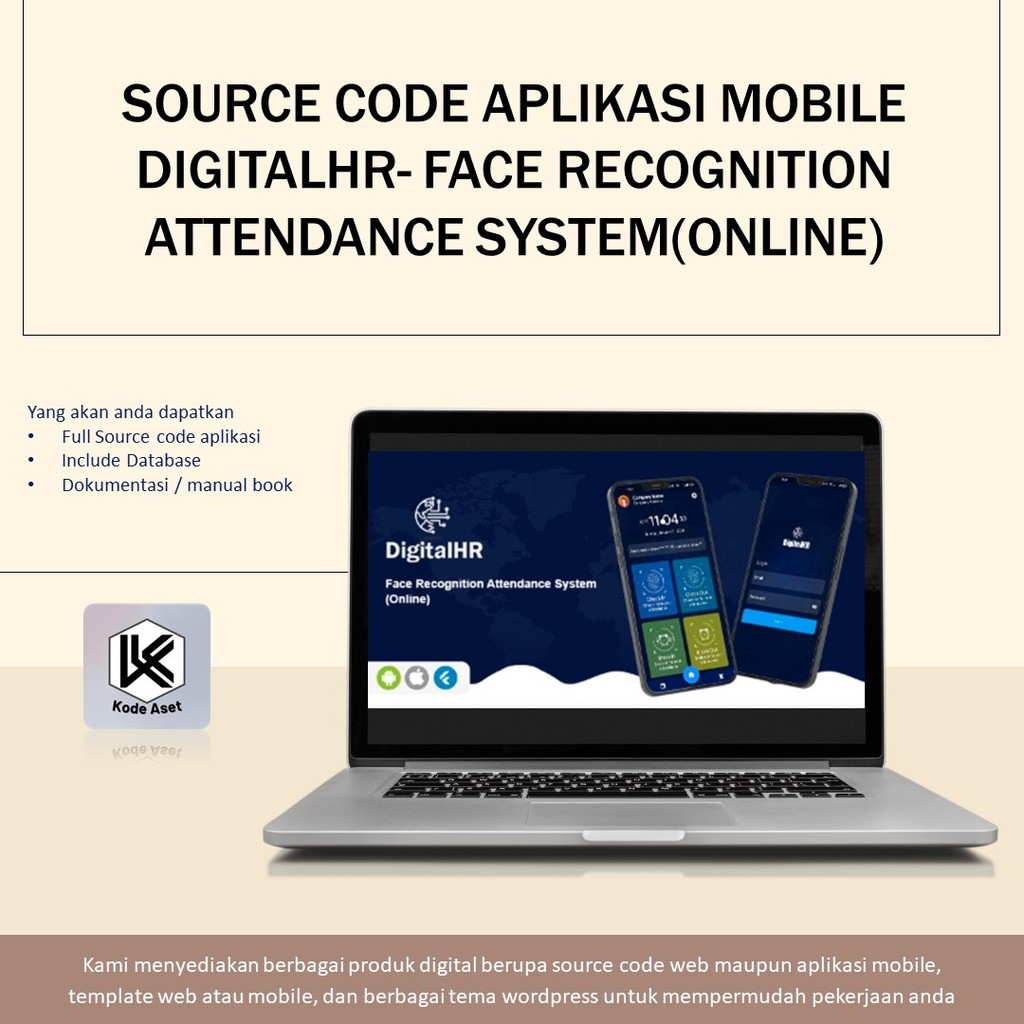 Jual SOURCE CODE APLIKASI MOBILE DIGITALHR- FACE RECOGNITION ATTENDANCE ...