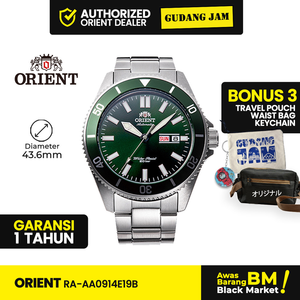 Jual Jam Tangan Pria Orient RA-AA0914E RA-AA0914E19B Mako III Kanno ...