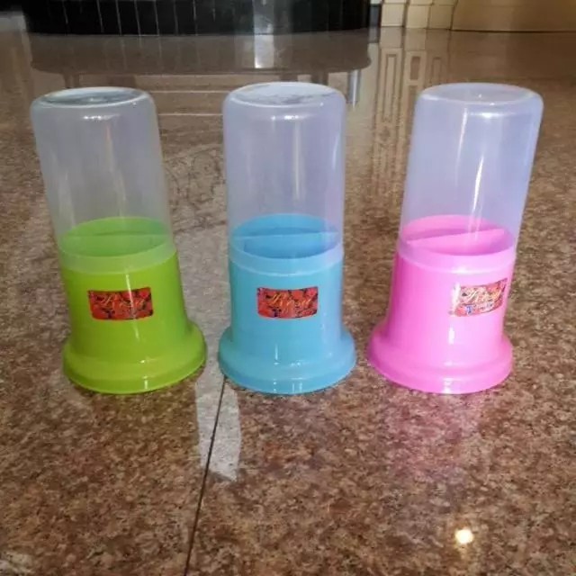 Jual Tempat Sendok dan Sumpit Rosa dengan Tutup Tinggi | Shopee Indonesia