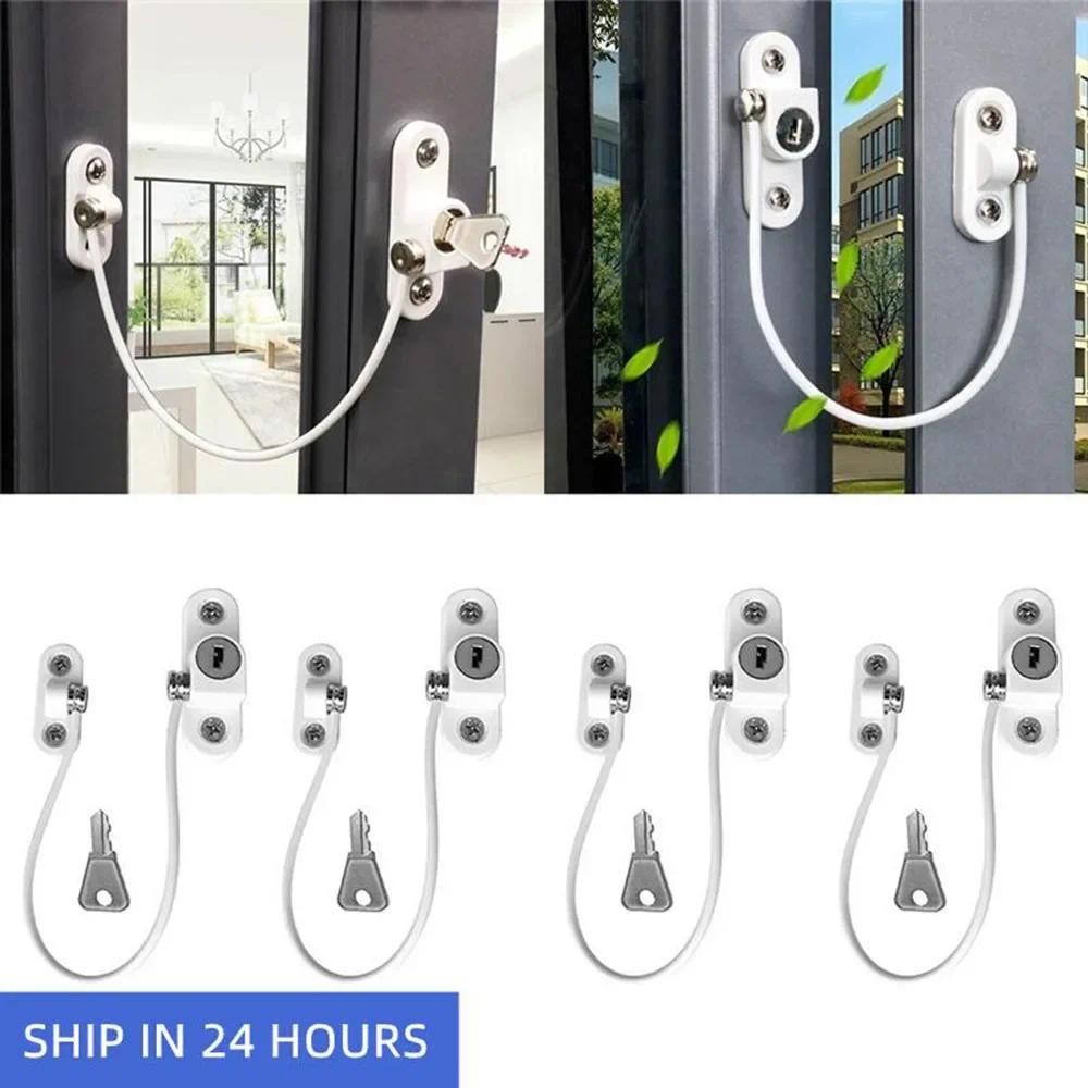 Jual 4/8Pcs/lot Child Protection Baby Safety Window Lock Stainless ...