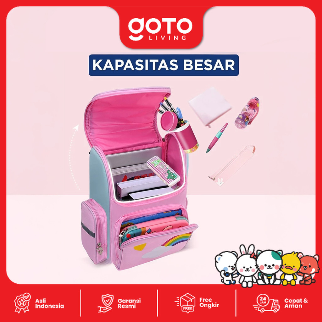 Goto Pumpkin Tas Ransel Sekolah Anak TK SD Backpack Waterproof Bag