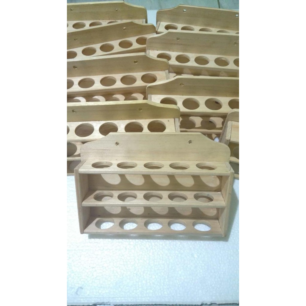 Jual Tempat Telur / Rak Telur susun 3 bahan kayu pinus | Shopee Indonesia