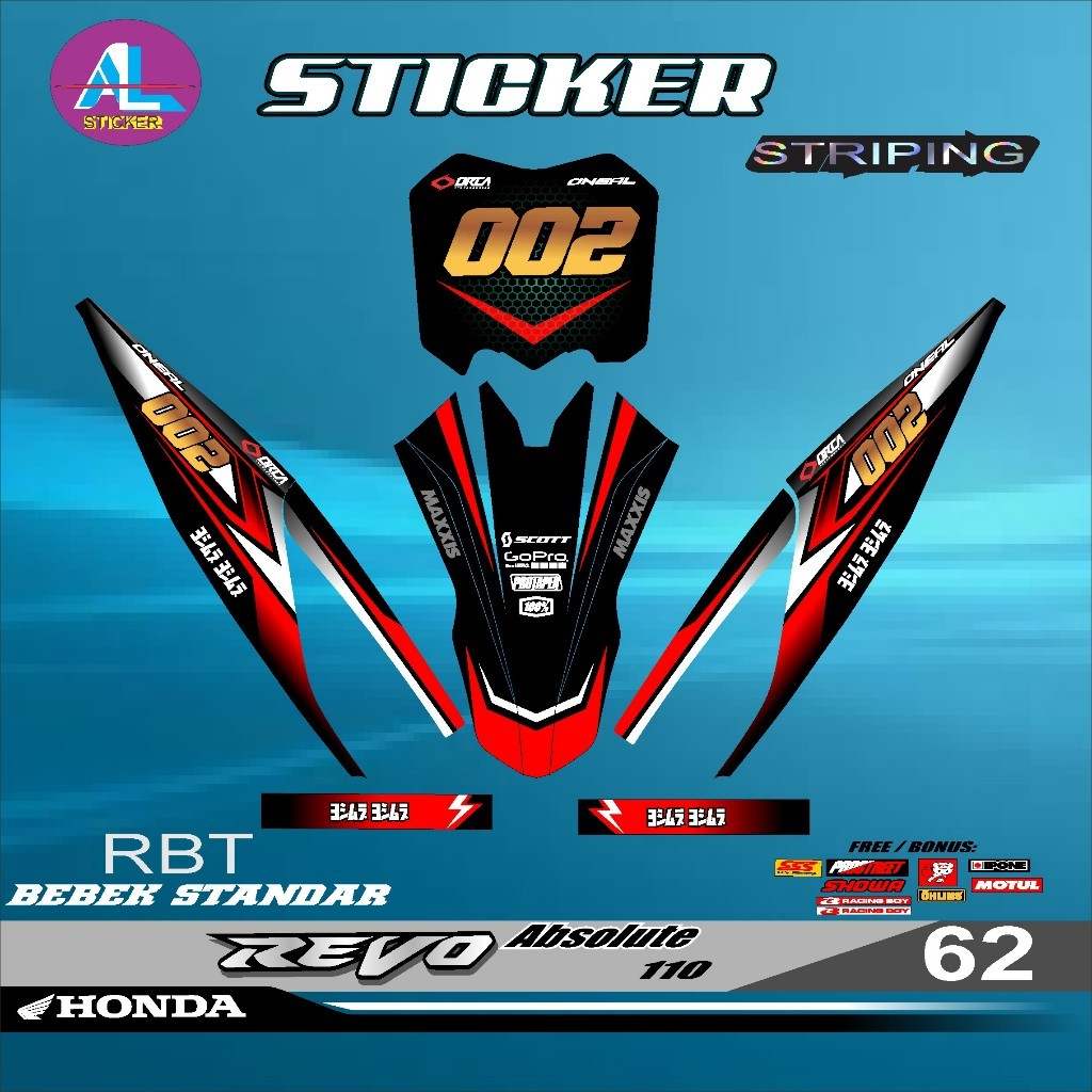 Jual Sticker RBT REVO ABSOLUTE RBT GASTRACK TRABAS BEBEK STANDAR MODIF ...