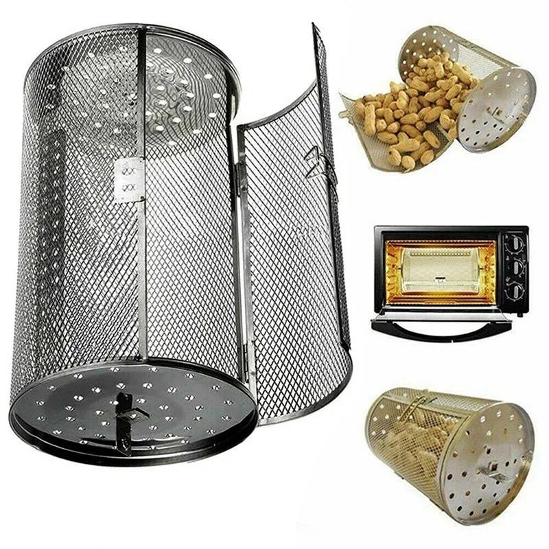 Jual Round Stainless Steel Rotisserie Roasting Rack Roaster Drum Oven ...