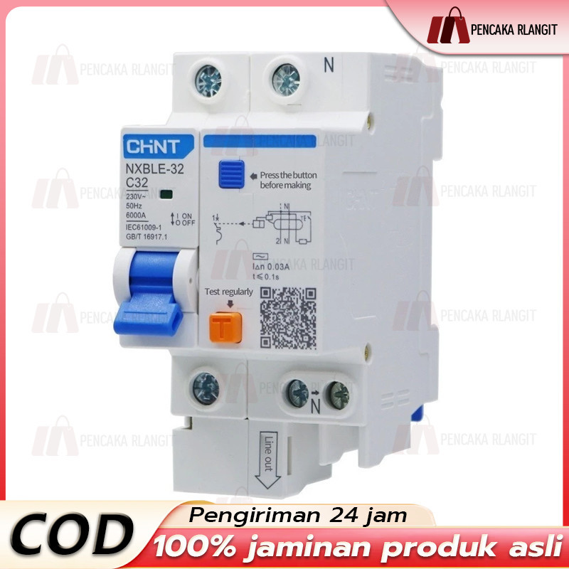 Jual MCB RCBO 6A 10A 16A 20A 25A 32A ELCB DPNL TPNL 230 V 1 P -N ...