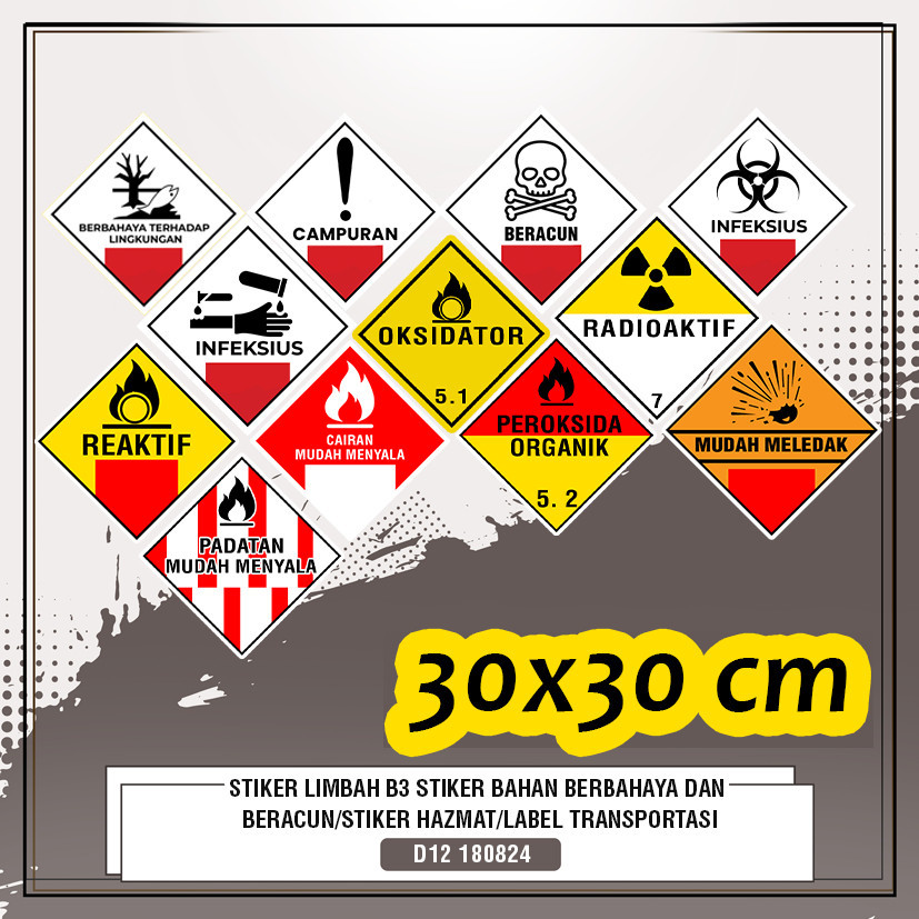 Jual STIKER LABEL B3 UKURAN 25X25 - 30X30 , LABEL TANDA ATAU SIMBOL ...