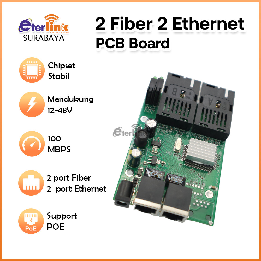 Jual [Asli Import] Board Converter Ethernet UTP 10 / 100 / 1000M PCBA ...