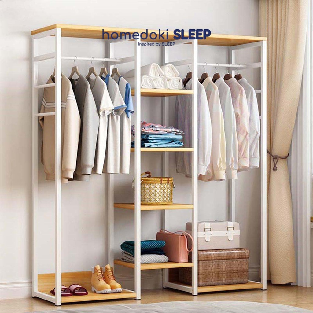 Homedoki Rak Baju Gantung / Stand Hanger / Rak Baju / Rak Pakaian / Rak Gantung Baju Kayu