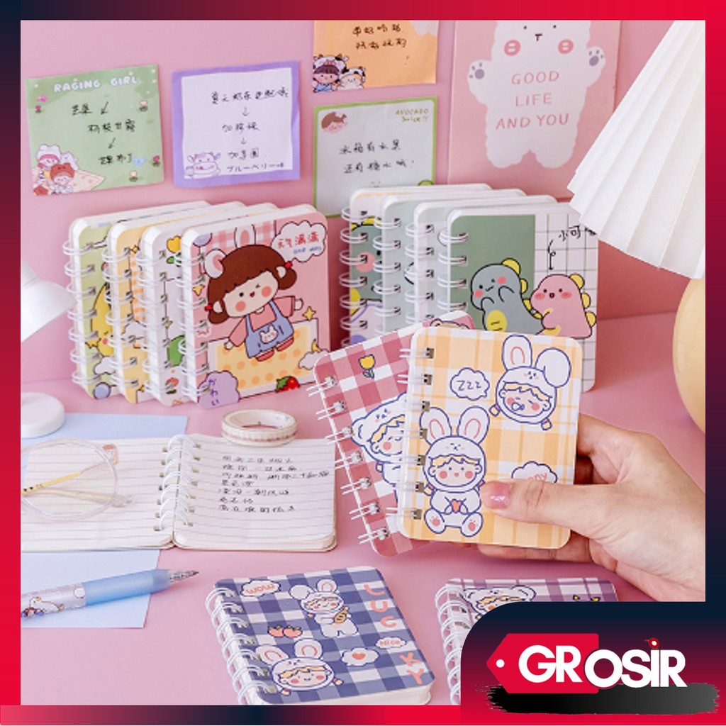 Jual Grosir - B5865 Buku Catatan Kecil Notebook Ring Motif / Notebook ...