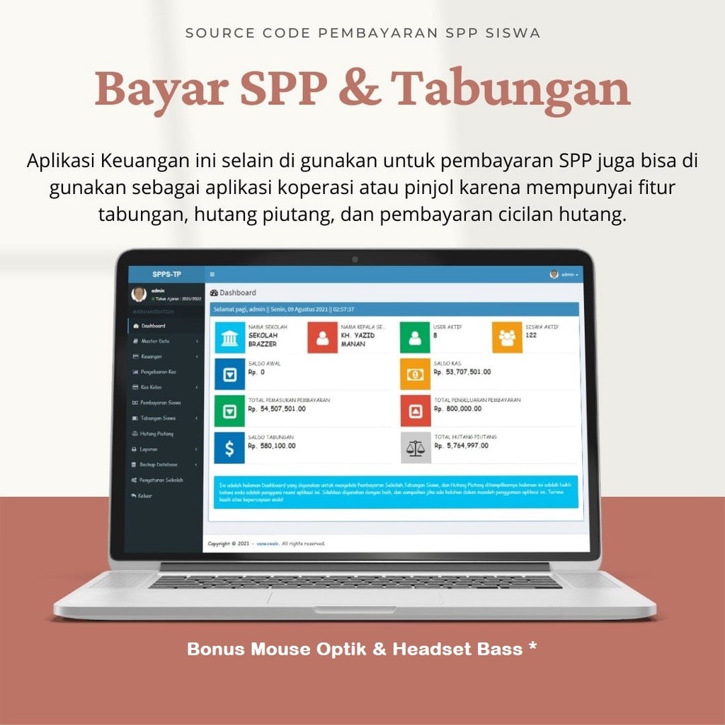 Jual Source Code Aplikasi Pembayaran SPP & Tabungan Pro | Shopee Indonesia