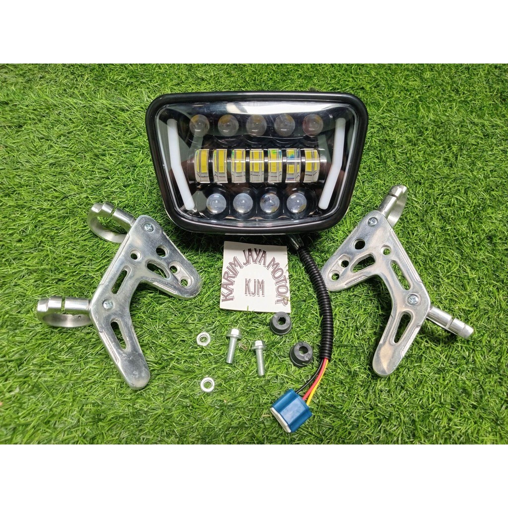Jual Headlamp lampu depan DAYMAKER OVAL yamaha RX KING set kupingan ...